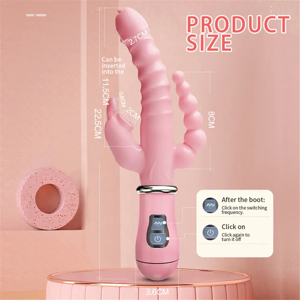 Love Rabbit Vibration Massage Three-Pronged Adult Toy