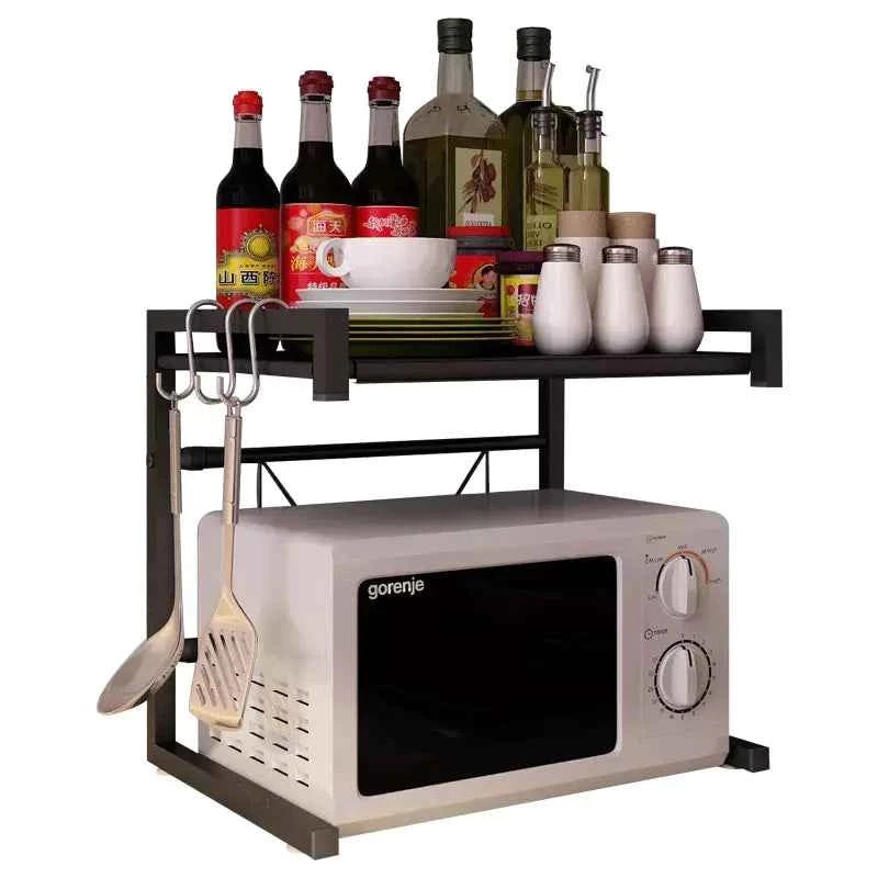 Retractable Kitchen Microwave Storage Rack