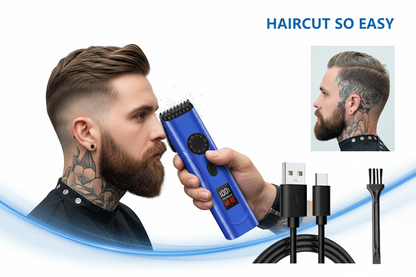 Újratölthető LED kijelző professzionális olló férfiaknak