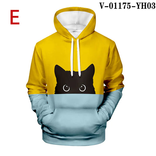 Trendy Cat Series 3D Digital Print Sweatshirt
