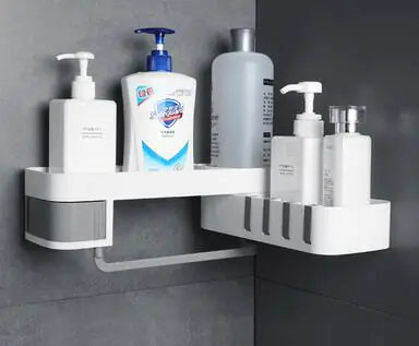 Wall-Mounted Bathroom Storage Rack for Toiletries