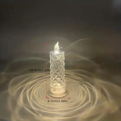 LED Flameless Candle Light with Crystal Refraction